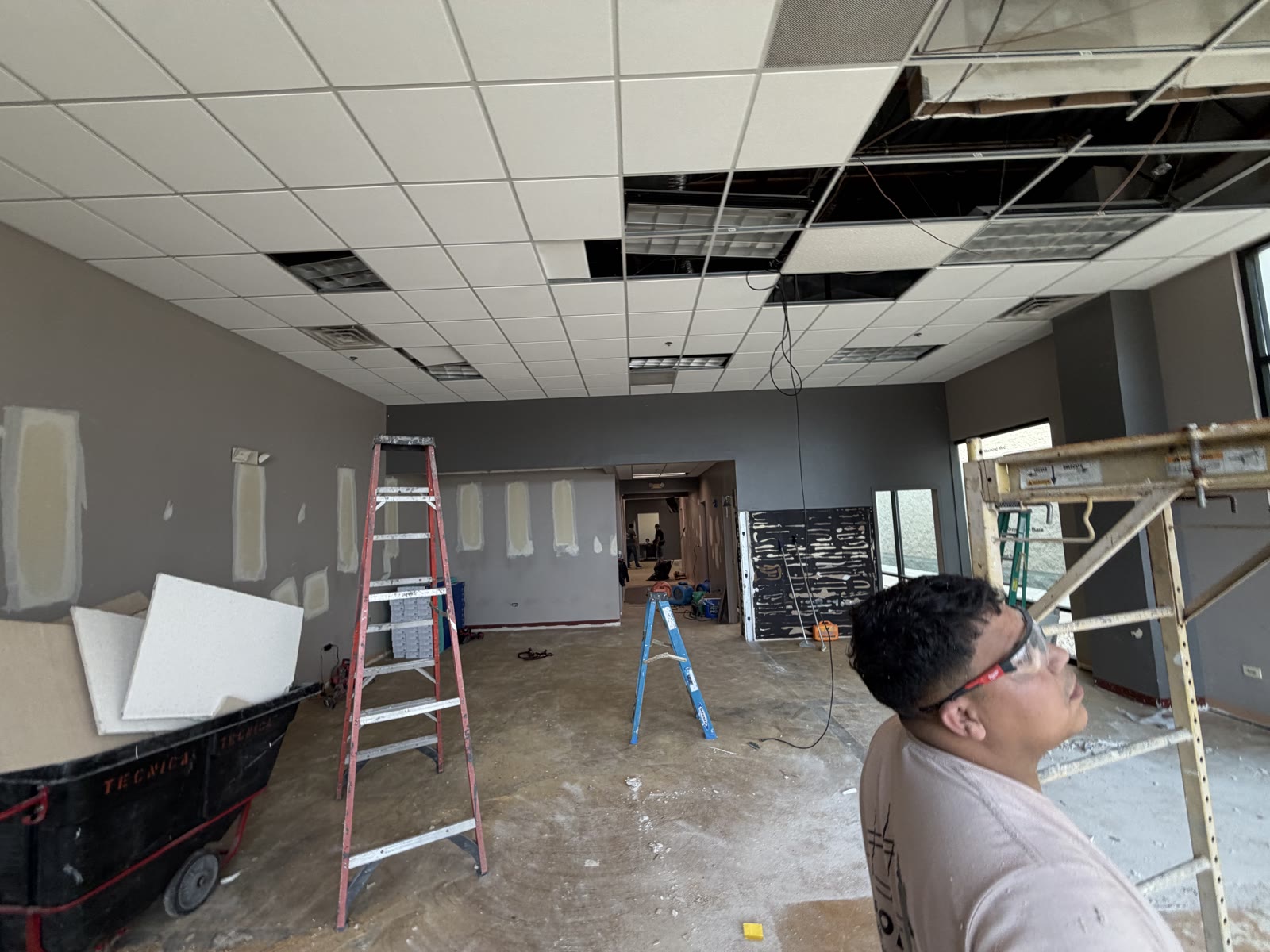 Ceiling open during renovation